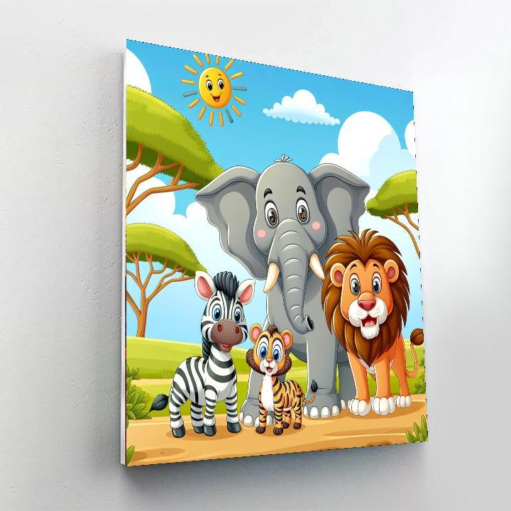 Safari Animal Puzzle Adventure Paint By Color