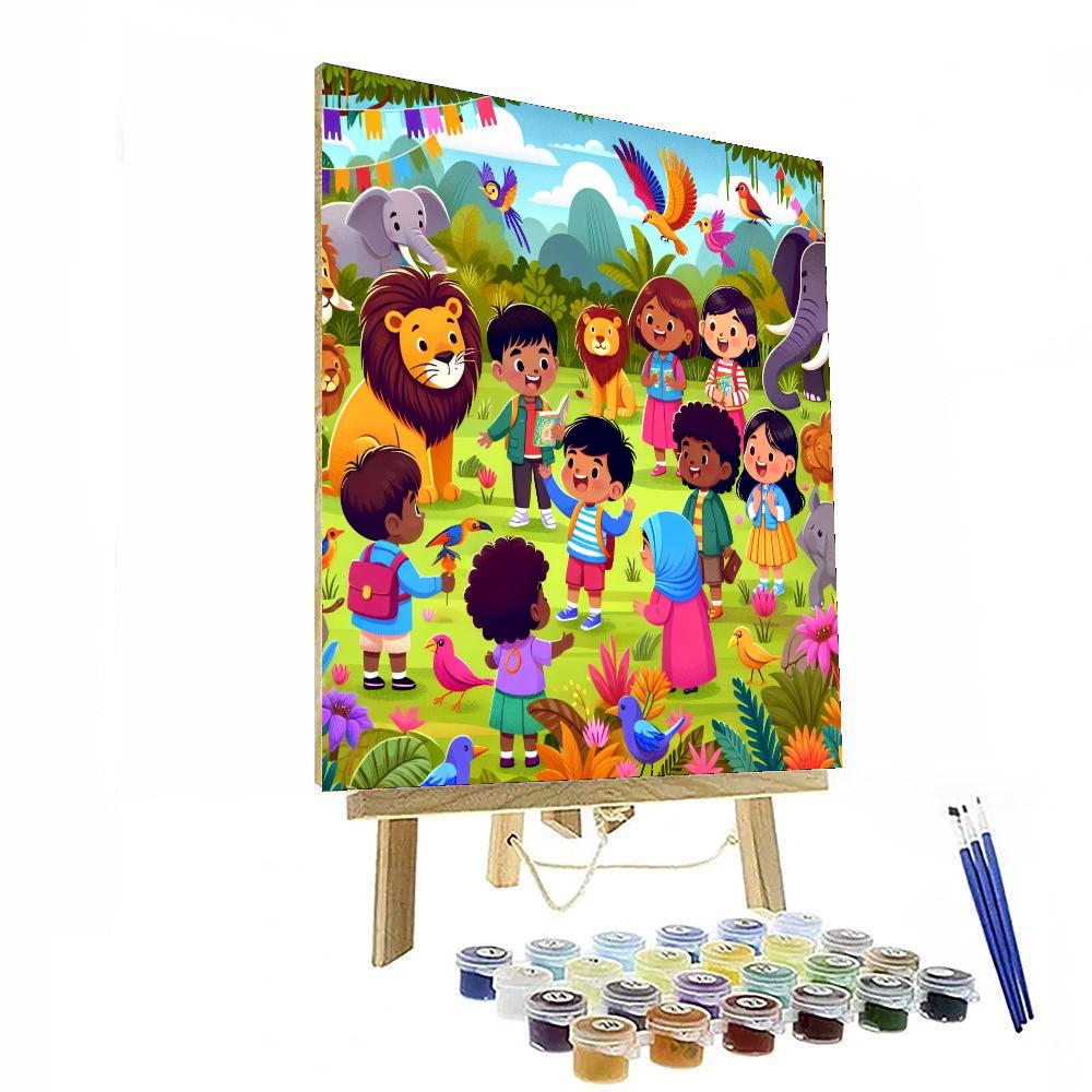 The Great Animal Adventure Painting Number Kit