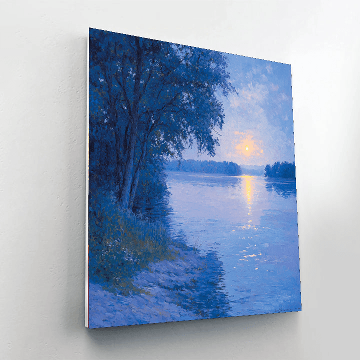 Caspar David Friedrich Inspired Enchanting Nightfall  Painting By Numbers Kit