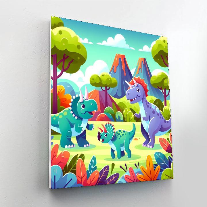 Delightful Dino Friends Numbered Painting Kits