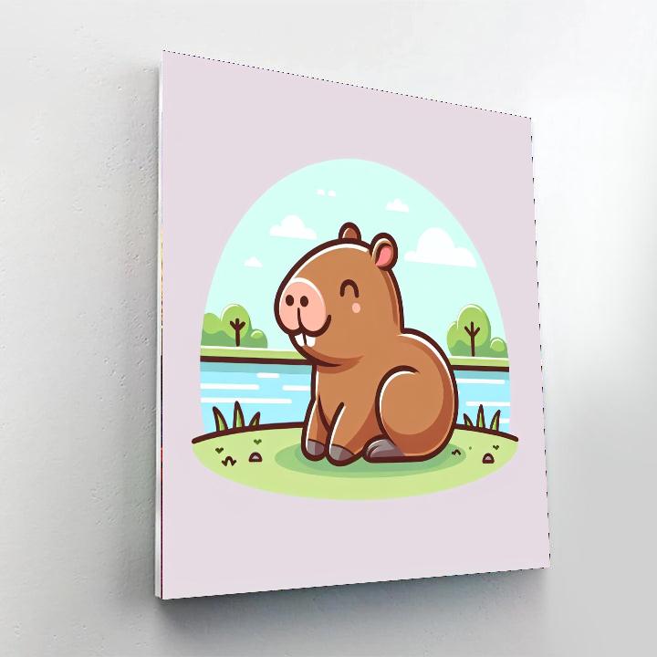 Cuddly Capybara DIY Paint By Numbers
