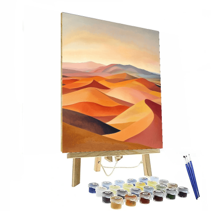 Georgia O'Keeffe Inspired Dreamy Desert Scape  Paint By Color