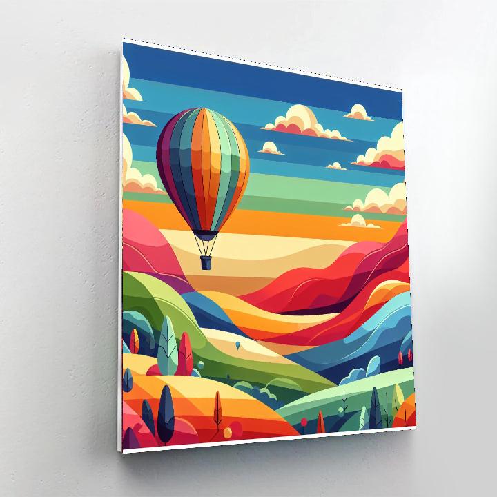 Dreamy Hot Air Balloon Ride Paint By Number