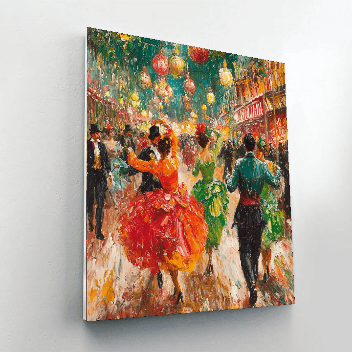 Henri De Toulouse-Lautrec Inspired Carnival Colors  Paint By Numbers