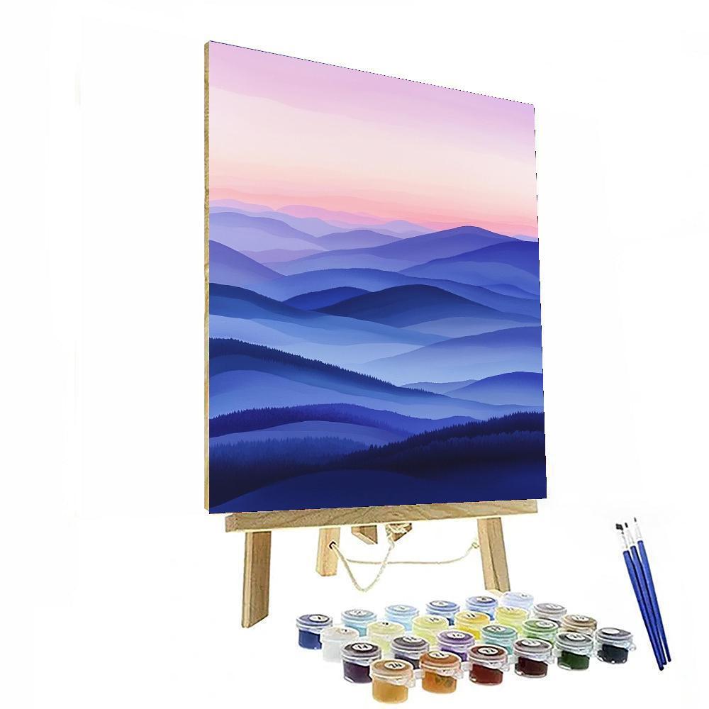 Leonardo Da Vinci Inspired Twilight Over Hills  Paint By Numbers Art