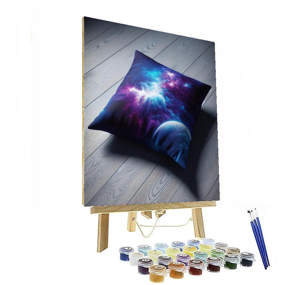 Ethereal Galaxy Floor Pillow Numbered Painting Kits