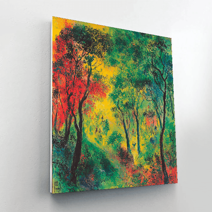 Marc Chagall Inspired Fantastical Forest  DIY Paint By Numbers