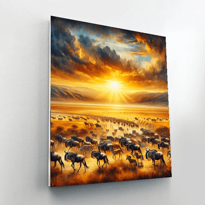 Breathtaking Wildlife Migration Painting By Numbers Kit