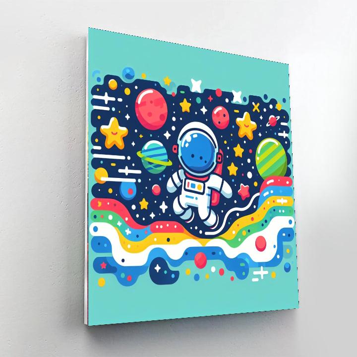 Starry Night Astronaut Adventure DIY Paint By Numbers