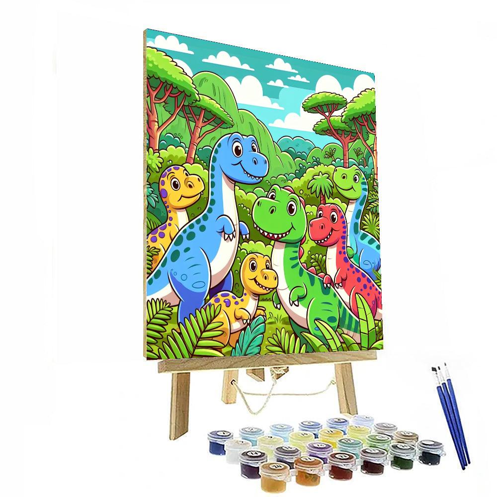 Dinosaur Jungle Quest Numbered Painting Kits