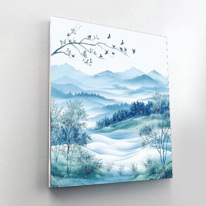 Utagawa Hiroshige Inspired Echoes Of The Wind  Paint By Numbers Art