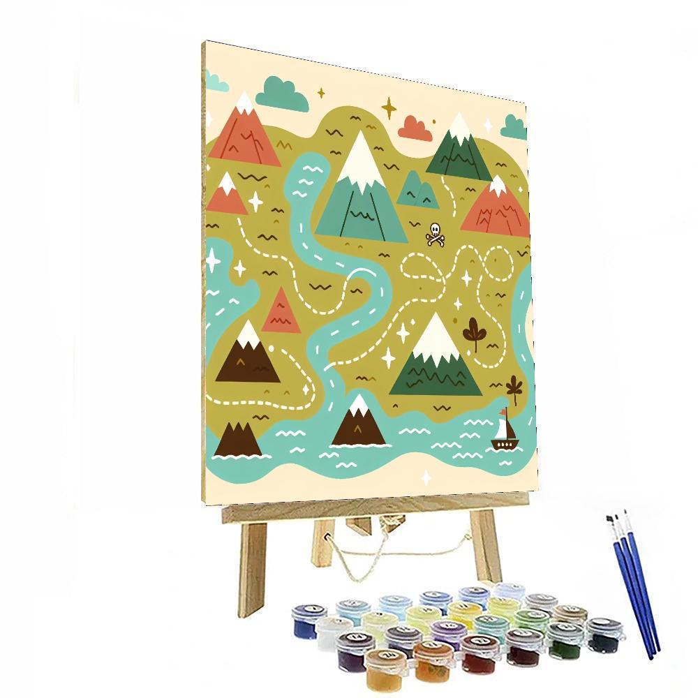 Explorer’s Map Adventure DIY Paint By Numbers