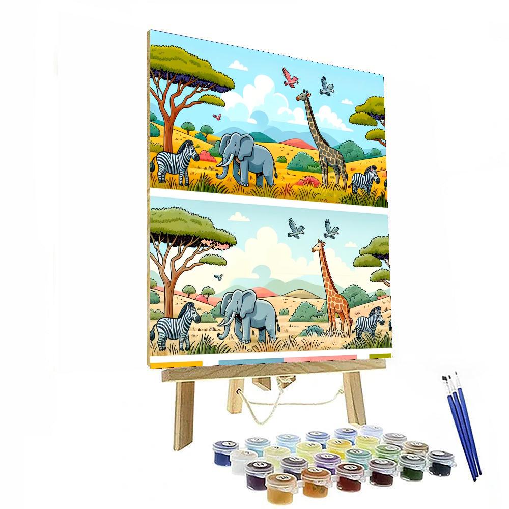 Safari On The Savannah Painting Number Kit