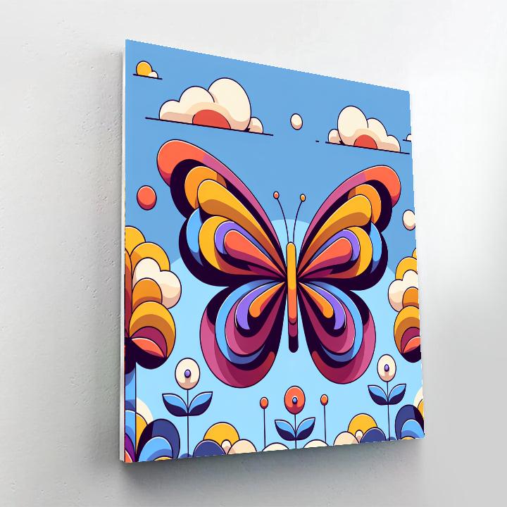 Butterfly's Garden Of Colors Painting By Numbers Kit