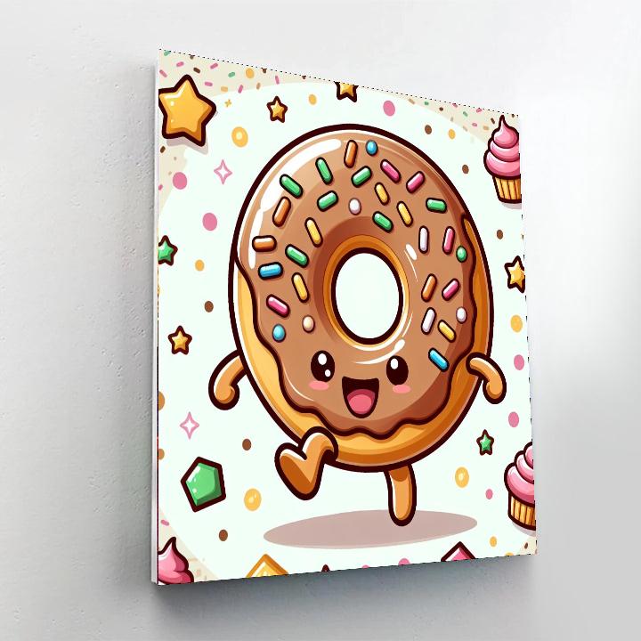 Dancing Doughnut Painting Number Kit