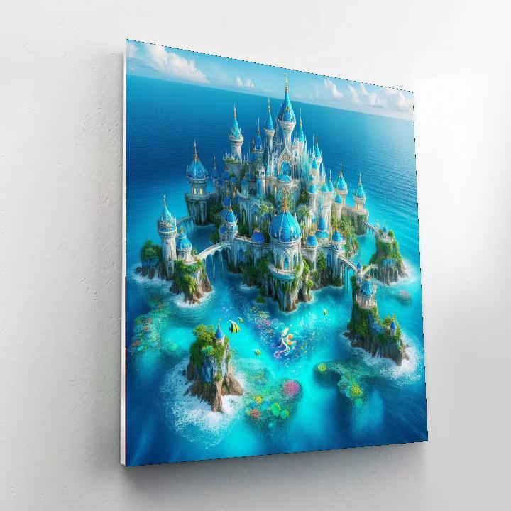 Fantasy Sea Castle Paint By Numbers Art