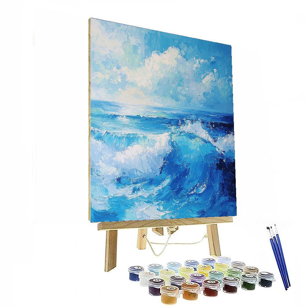 Paul Cézanne Inspired Impressionistic Waves  Paint By Numbers Art