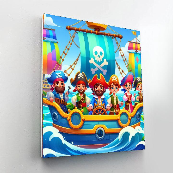 Silly Pirate Crew Paint By Number