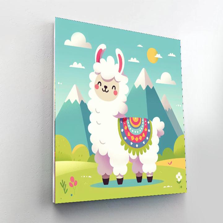 Cheerful Llama Painting By Numbers Kit