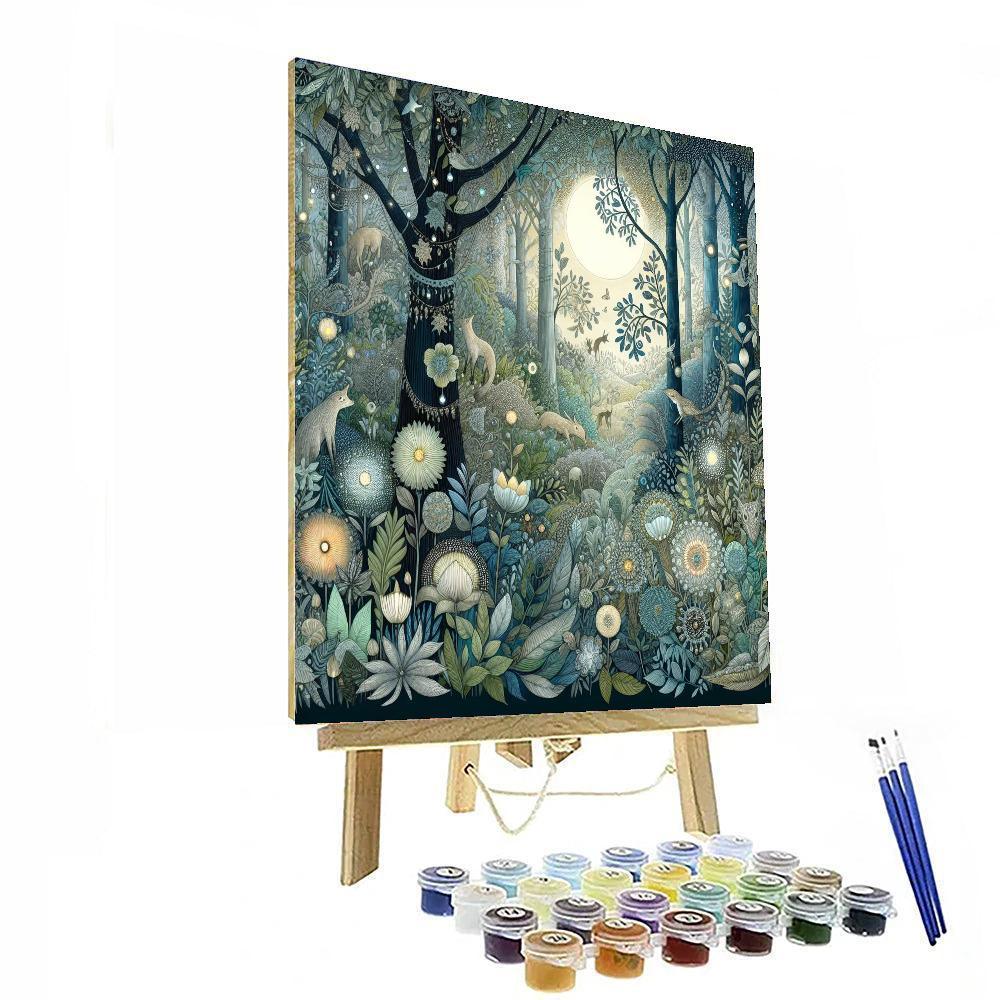 Mystical Night In The Woods Paint By Color