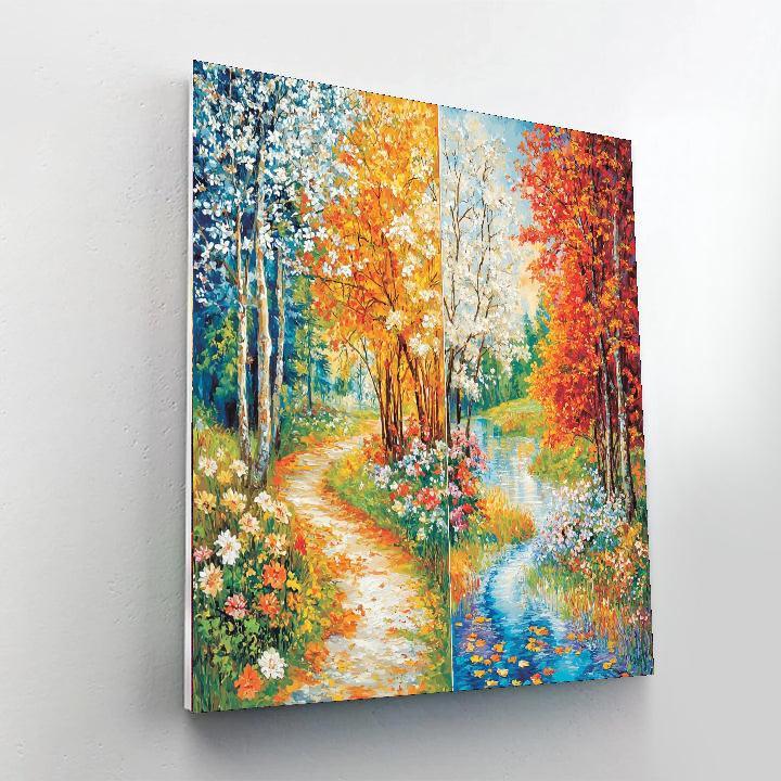 Claude Monet Inspired Timeless Seasons  Painting By Numbers Kit