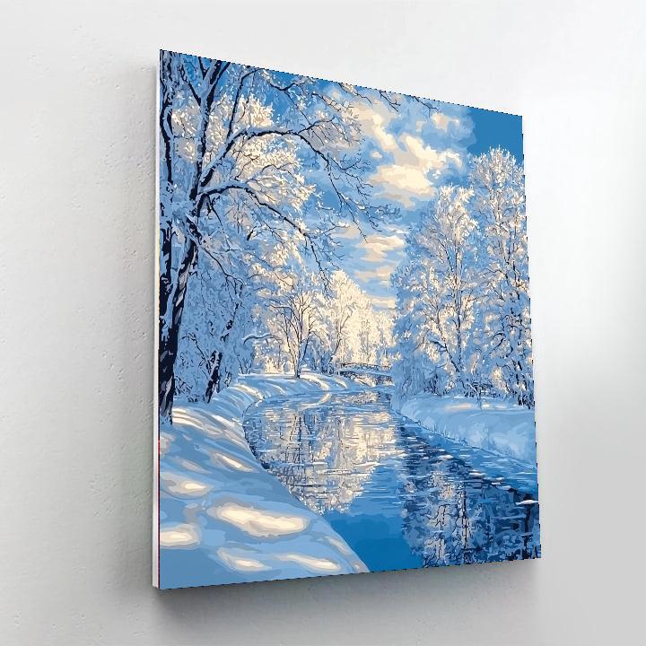 Leonardo Da Vinci Inspired Winter's Grace  Paint By Number