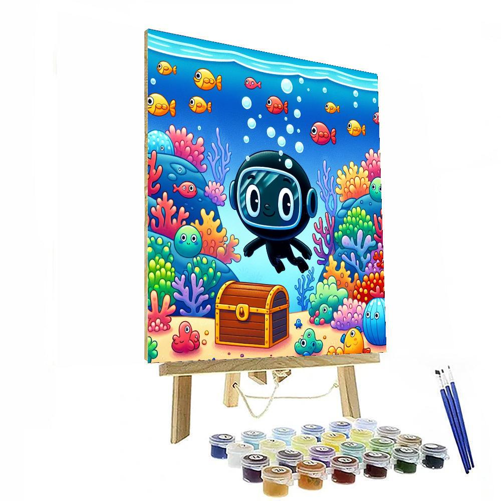 Undersea Treasure Adventure Number Painting