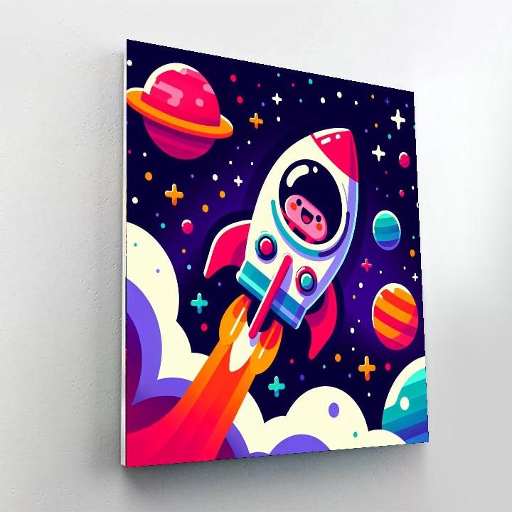 Space Explorer's Galactic Journey Paint By Number