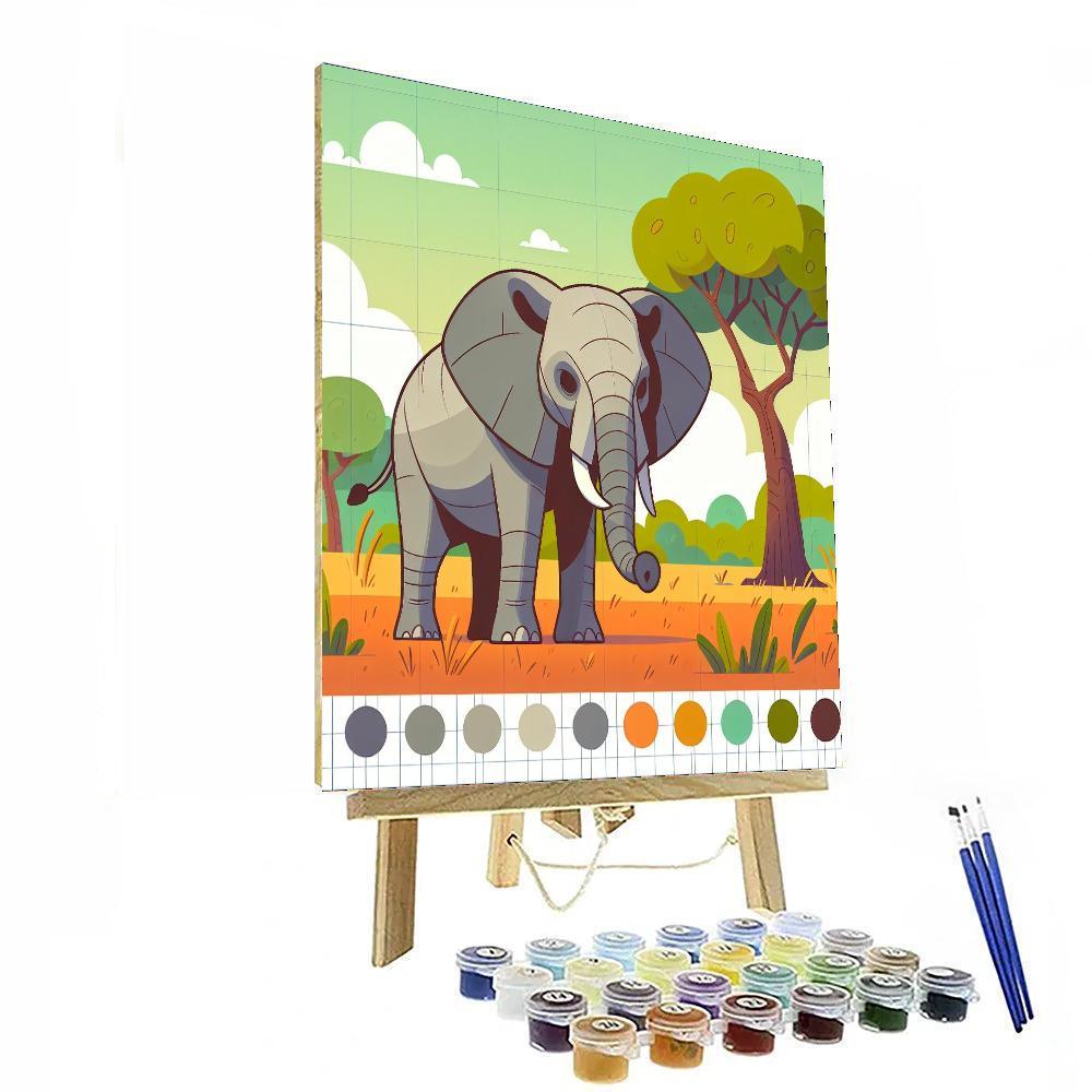 Wise Elephant Journey Paint By Color