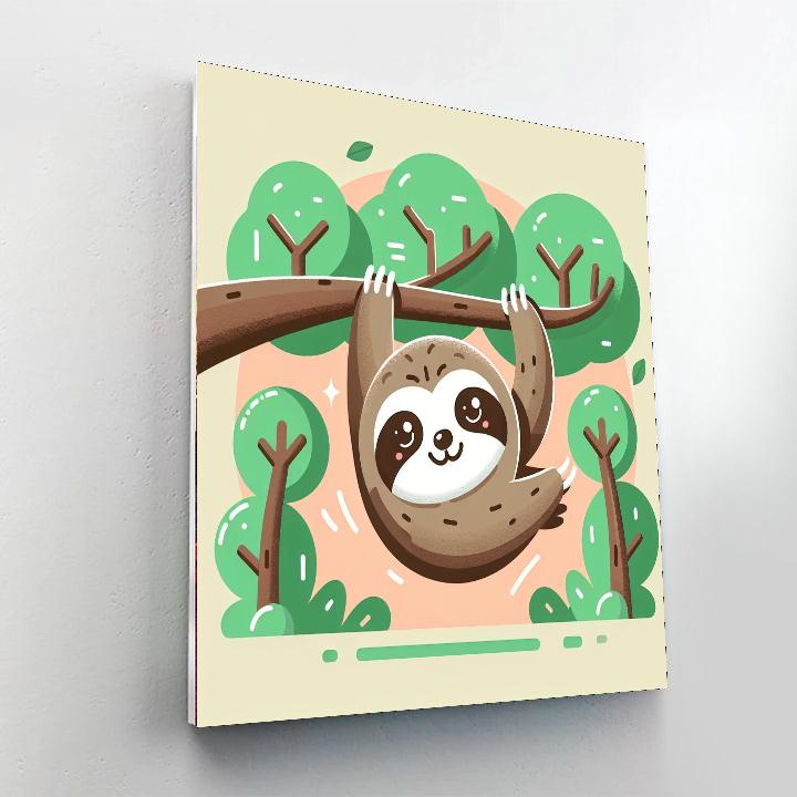 Dizzy Sloth Number Painting