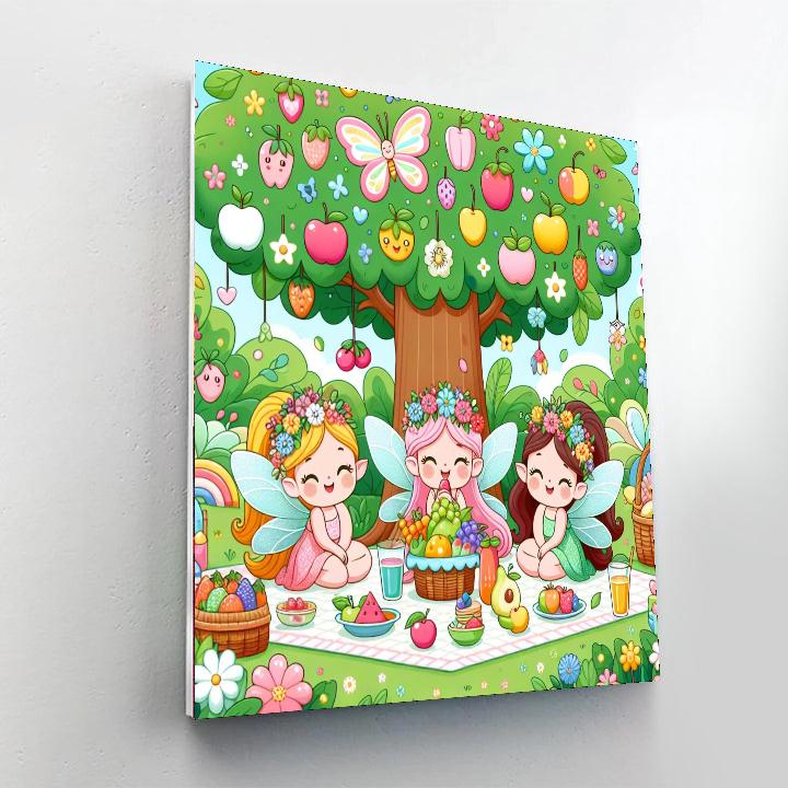 Magical Fairy Picnic Paint By Numbers Art