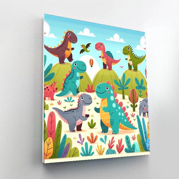 Adventure With Dinosaur Friends Paint By Number