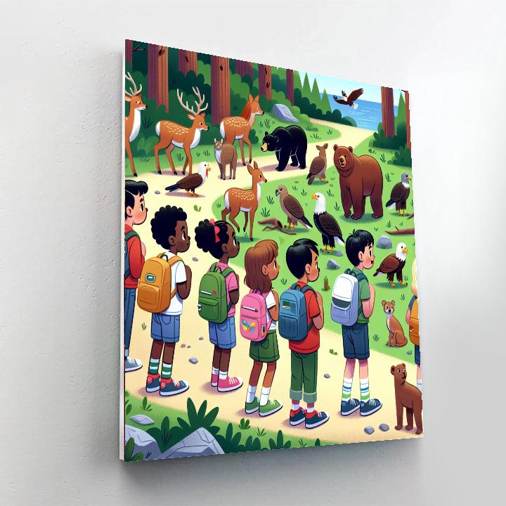 Wildlife Adventure Trail Number Painting