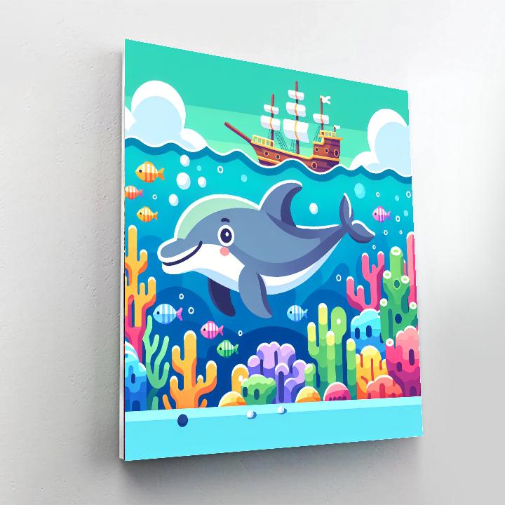 Curious Dolphin's Ocean Expedition Paint By Numbers Kits
