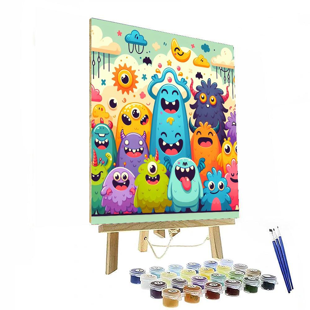 Silly Monster Fun Paint By Numbers Art