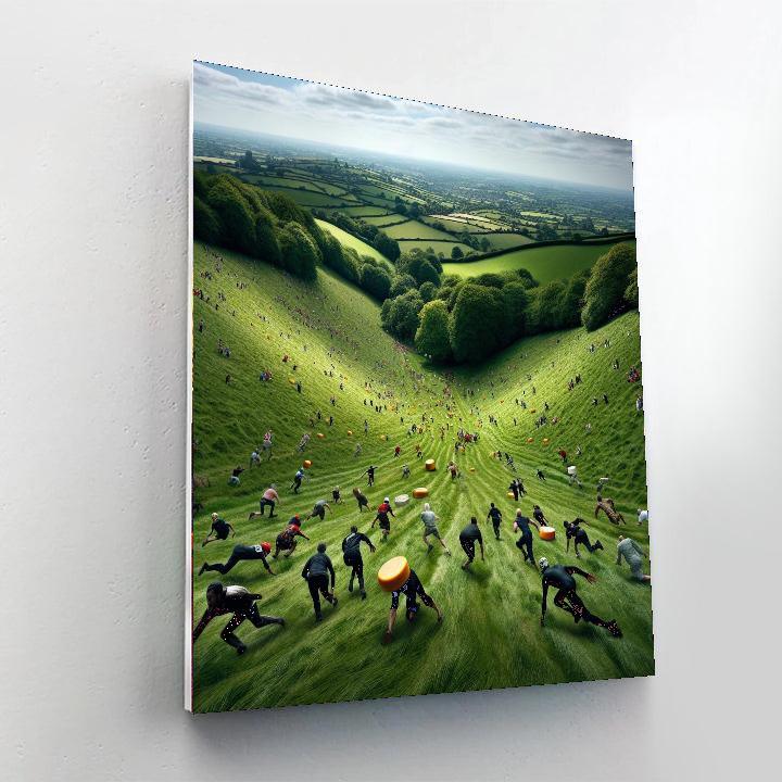 Cheese Rolling At Cooper's Hill - England Paint By Color