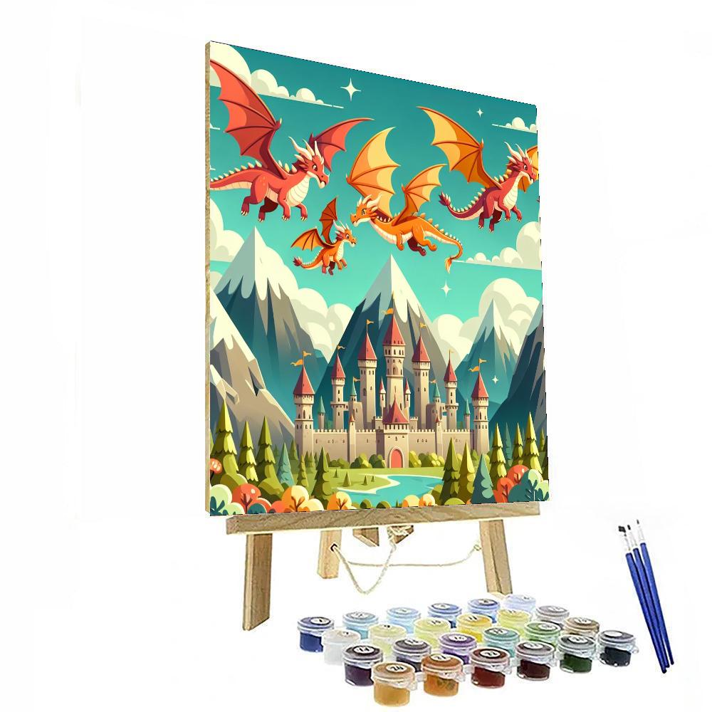 Mystic Dragon Kingdom Painting By Numbers Kit