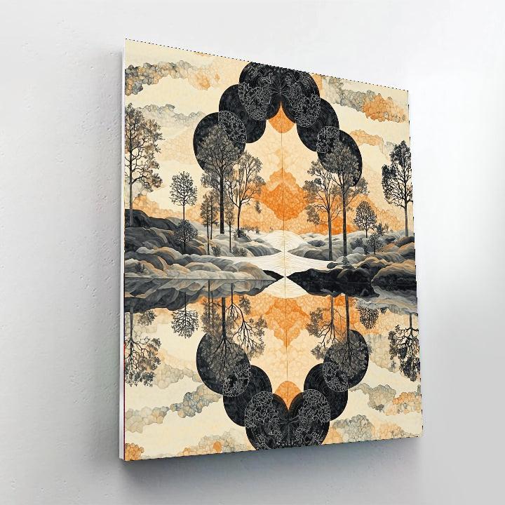 M.C. Escher Inspired Symmetrical Dreams  Paint By Numbers