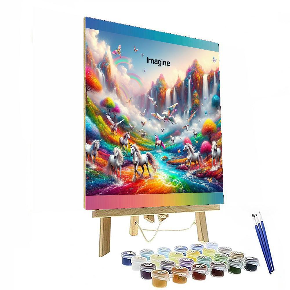 Rainbow Fantasy Realm Paint By Number