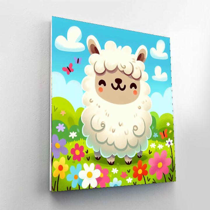 Fluffy Alpaca Painting By Numbers Kit