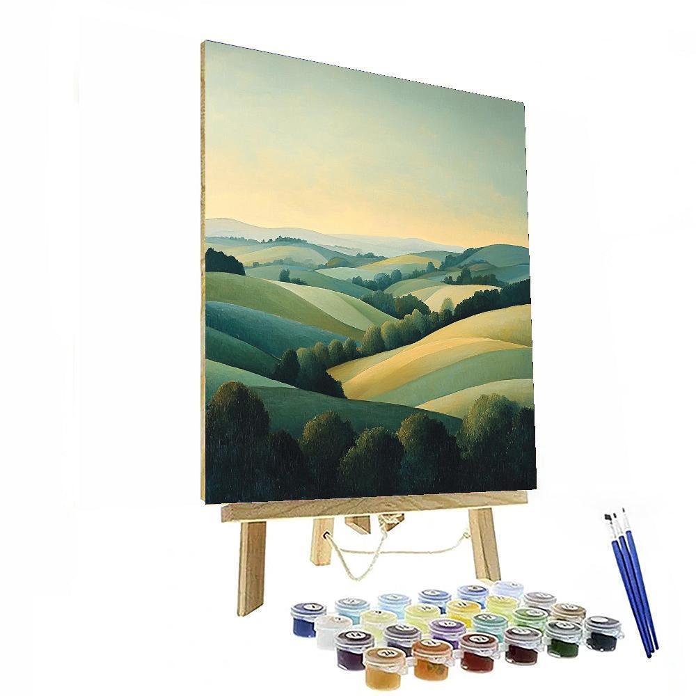 Constable Inspired Dreamy Landscape Escape  Number Painting