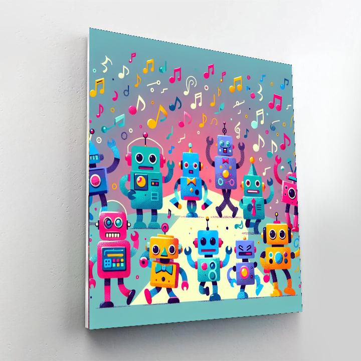 Silly Robot Dance Party Paint By Number