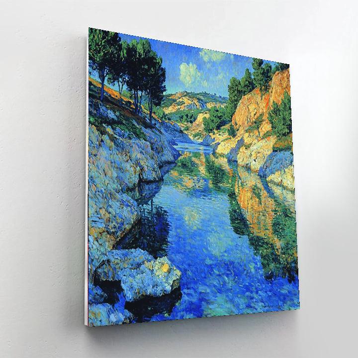 Paul Cézanne Inspired Charming River Reflections  Paint By Numbers Art