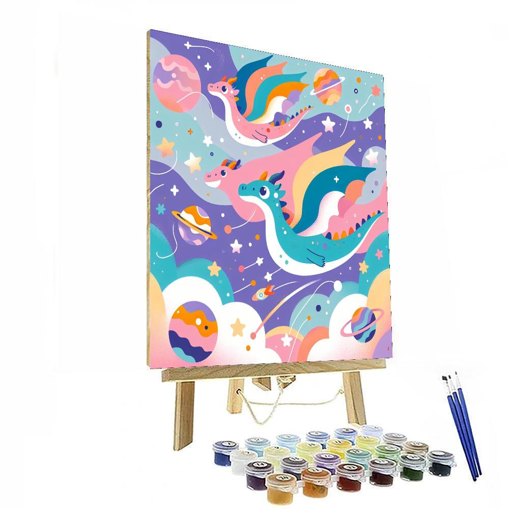 Cosmic Dragons Number Painting