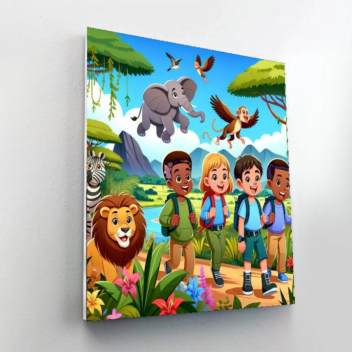 Wildlife Jungle Quest Painting Number Kit