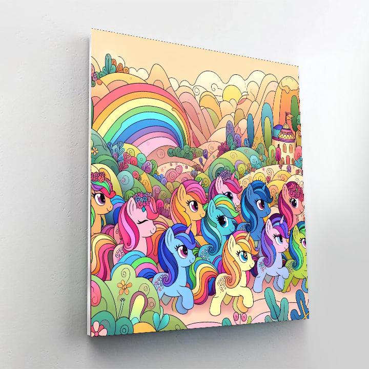 Magical Pony Parade Paint By Numbers Art