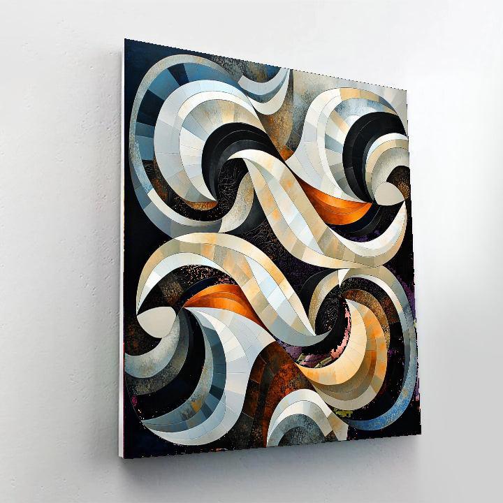 M.C. Escher Inspired Perceptual Dance  Number Painting