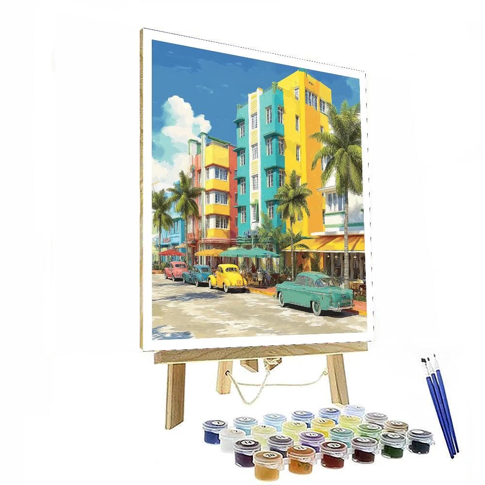 Art Deco Historic District - Miami DIY Paint By Numbers