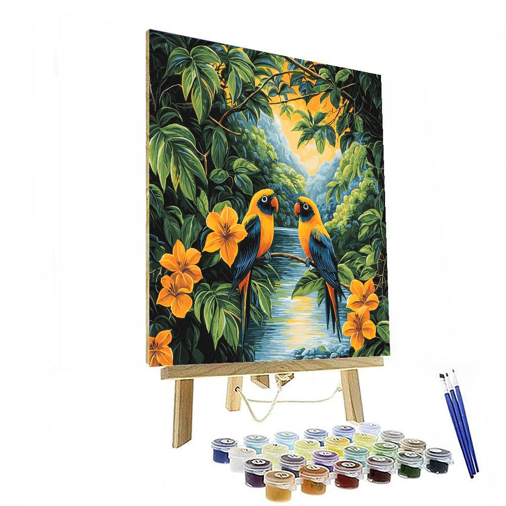 Henri Rousseau Inspired Tropical Elegance  Paint By Numbers Kits