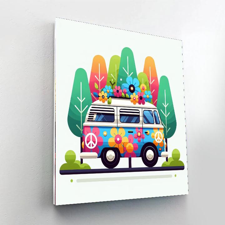 Happy Hippie Camper Paint By Numbers Kits